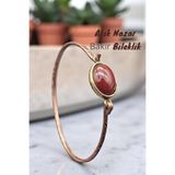 NBS Beautiful Naturel Stones Bakır ( Saf Gerçek ) Akik taş Trend Zarif Bileklik ( Nazar Koruma ) ( Özel Günler , Hediyelik )