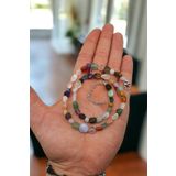 NBS Beautiful Naturel Stones Doğal Taş Amorf Kolye Ay Taşı, sitrin, jasper, güneş Taşı, akuamarin, apatit, ametist, florit