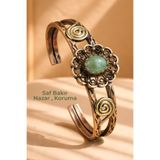 NBS Beautiful Naturel Stones Saf Bakır Aventurin Taşlı Hakiki Bileklik Ayarlanabilir El İşçiliği Çok Kaliteli ( Hediyelik )