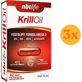 Nbt Life Krill Oil - Fosfolipit Form Omega Üç ve Astaksantin - 30 Kapsül - 3 Adet (Toplam 90 Kapsül)