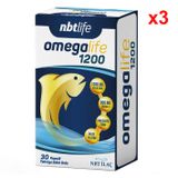 Nbt Life Omegalife 1200 mg 3x30 Kapsül Balık Yağı
