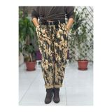 NC242975 İtalyan Kamufulaj Likralı Coton Pantolon Camel
