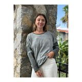 NC53659C İtalyan MIN Taşlı Coton Sweatshirt Haki