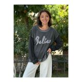 NC58939 İtalyan Believe Taşlı Sweatshirt Siyah