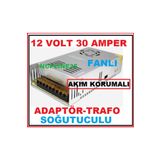 NcpLine 12 Volt 30 Amper Adaptör Trafo Fanlı Akım Korumalı