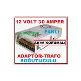 NcpLine 12 Volt 30 Amper Metal Sac Kasa Akım Korumalı Fanlı Adaptör