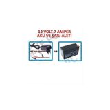 Ncpline 12 Volt 7 Amper Akü ve Akü Şarj Aleti Pilsan Akülü Oyuncak Araba Uyumlu Akü Şarz Seti Kiti