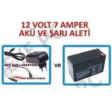 Ncpline 12V 7AH Akü + Adaptör 12 Volt 7 Amper Akü + Akü Şarj Cihazı Adaptörü Şarj Aleti 12 Volt