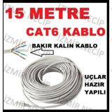 Ncpline 15 Mt On Beş Metre Hazir Internet Kablosu Cat6 Laptop Pc Tv Modem