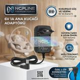 Ncpline 6 Volt 1 Amper Ana Kucağı Sallanan Beşik Adaptörü Standart Giriş 5,5X2,5Mm