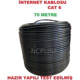 Ncpline 70 Metre Internet Kablosu/ftp Cat6 23AWG/İKI Kat Korumalı/ethernet Kablosu 70 Metre/iç Dış Mekan Uyumlu Kalınkablo