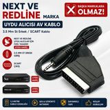 Ncpline Başka Marka Olmaz Next Marka Uydulara Uyumlu Uydu Alıcısı Av Kablo 3.5 mm St Erkek/scart Kablo 1.2 Metre Scart To 3.5mm Başka Marka Uydulara Olmaz