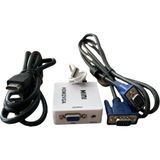 Ncpline HDMI To VGA Görüntü ve Ses Dönüştürücü Çevirici+Hdmı Kablo+Vgakablo