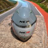 NCR-158 Çene Açılır Gözlüklü E-Ce Belgeli Kask Cool Gri - M - Açık Gri