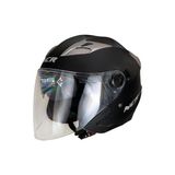 Ncr 708 Yarım Yazlık Kask Mat Siyah Güneş Vizörlü