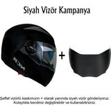 NCR Çene Açılır Kask Ekstra Yedek Siyah Cam Parlak Siyah Renkli Hafif Tasarım ve Nefes Alabilir Kumaş