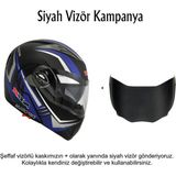 NCR Çene Açılır Kask Ekstra Yedek Siyah Cam - XL