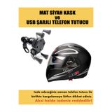 NCR ÇENE AÇILIR KASK MONSTER ve USB ŞARJLI TELEFON TUTUCU