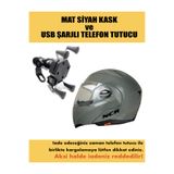 NCR ÇENE AÇILIR KASK NARDO ve USB ŞARJLI TELEFON TUTUCU