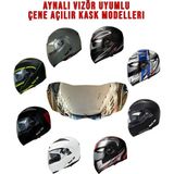 NCR Çene Açılır Kask Vizör Camı (Aynalı)