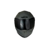 NCR Çene Açılır Koyu Nardo Kask Siyah Vizörlü Ece Belgeli