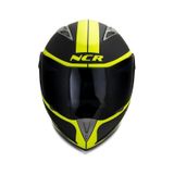 Ncr Çene Açılır Sarı Siyah Vizörlü Motosiklet Kaskı Mat Sarı