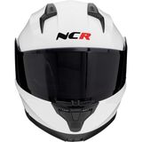 NCR Icon Siyah Vizörlü Çene Açılır Motosiklet Kask ABS Plastik Malzeme ile Şık Tasarım - Beyaz