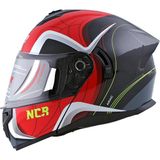 Ncr Kask Çene Açılır Vizörlü 166 Ece Belgeli-Parlak Kırmızı Grafik