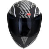 NCR Monster Çene Açılır Motosiklet Kaskı Siyah Vizörlü Ece Belgeli - XL - Siyah - Beyaz