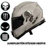 Ncr Stars Çene Açılır Açık Nardo Gri Kask(Ece Belgeli) - 2XL