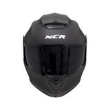 Ncr Stars Çene Açılır Siyah Vizörlü Mat Siyah Kask Ece Belgeli Mat Siyah