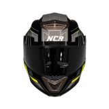 Ncr Stars Çene Açılır Siyah Vizörlü Sarı Kask Ece Belgeli Sarı