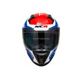 Ncr Stream Kapalı Kask Güneş Vizörlü Mavi Kırmızı (ECE-06) (L)