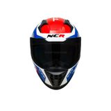 Ncr Stream Kapalı Kask Siyah Vizörlü Mavi Kırmızı (ECE-06) (M)