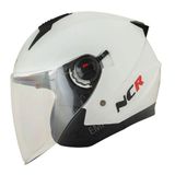 Ncr Unisex Güneş Vizörlü Çenesiz Kask - S - Beyaz