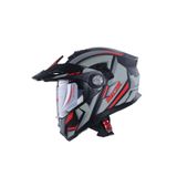 NCR X-Cross Çene Açılır Kask Kırmızı Grafik (ECE-22.06) (L)