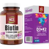 Ncs Biotin Çinko B12 2500 Mcg 120 Tablet+Vitamin D3 K2 20 ml