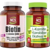 Ncs Biotin Çinko Glukonat Folik Asit Vitamin B12 120 Tablet & L-Carnitine Karabiber Extreli 60 Tablet