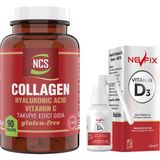 Ncs Collagen 1000 Mg Hidrolize Hyaluronic Acid Vitamin C 90 Tablet & Nevfix Vitamin D3 Sıvı Sprey