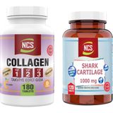 Ncs Collagen Tip 1-2-3 Hidrolize Hyaluronic Acid Glutatyon 180 Tablet & Shark Cartilage Demir Vitamin D3 1000 Mg 120 Tablet