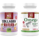 Ncs Collagen Type 1-2-3 () 1000 & Omega 3,6,9 Fish Oil 1000MG