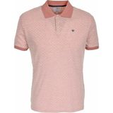 Ncs Erkek Açık Kırmızı Slim Fit Polo Yaka %100 Pamuk Dokulu Kumaş Ribanalı Kol T-Shirt Ncs Jeans 1142 - 2XL