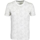 Ncs Erkek Beyaz Slim Fit Baskılı Bisiklet Yaka %100 Pamuk T-Shirt 1944 - Açık Beyaz