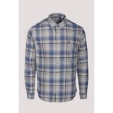 Ncs Erkek Gömlek Mavi Uzun Kol Ekose Kareli Flanel Yün Tuşeli Slim Fit Düğmeli Yaka Shirt Ncs Jeans 7269
