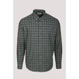 Ncs Erkek Gömlek Yeşil Uzun Kol Ekose Kareli Flanel Yün Tuşeli Slim Fit Düğmeli Yaka Shirt Ncs Jeans 7270
