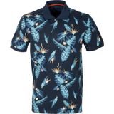 Ncs Erkek Lacivert Baskılı Slim Fit Dar Kesim Polo Yaka %100 Pamuk T-Shirt Ncs Jeans 1178 - 3XL - Koyu Mavi