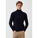 Ncs Erkek Tam Balıkçı Boğazlı Triko Lacivert Slim Fit Pamuklu Sık Örme Kazak Ncs 3003