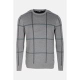 Ncs Erkek Triko Grimelanj Bisiklet Yaka Desenli Slim Fit Pamuklu Kazak Ncs 3744