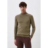 Ncs Erkek Yarım Balıkçı Boğazlı Triko Olive Slim Fit Pamuklu Sık Örme Kazak Ncs 3005