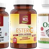 Ncs Ester C Vitamini 120 Tablet Omega 3 6 9 1000 Mg 200 Kapsül Çinko 15 Mg 60 Tablet 3 Ürün 1 Arada